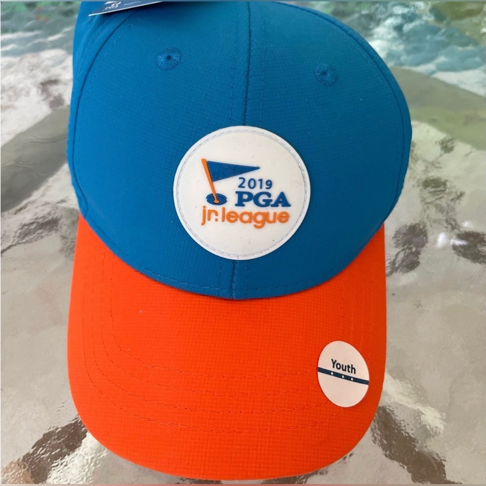 New Garb Blue and Orange PGA Jr. League Youth Golf Hat 2019